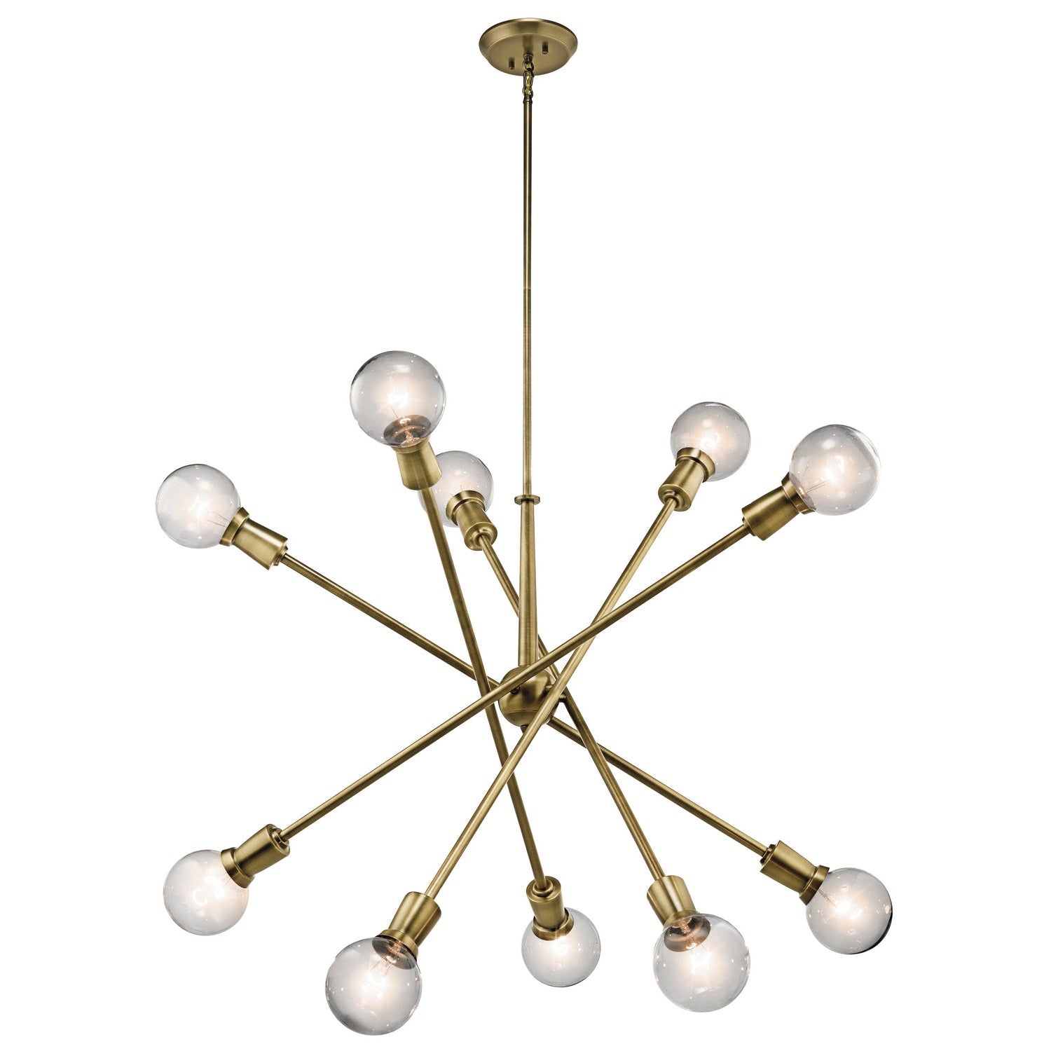 Kichler - 43119NBR - Ten Light Chandelier - Armstrong - Natural Brass