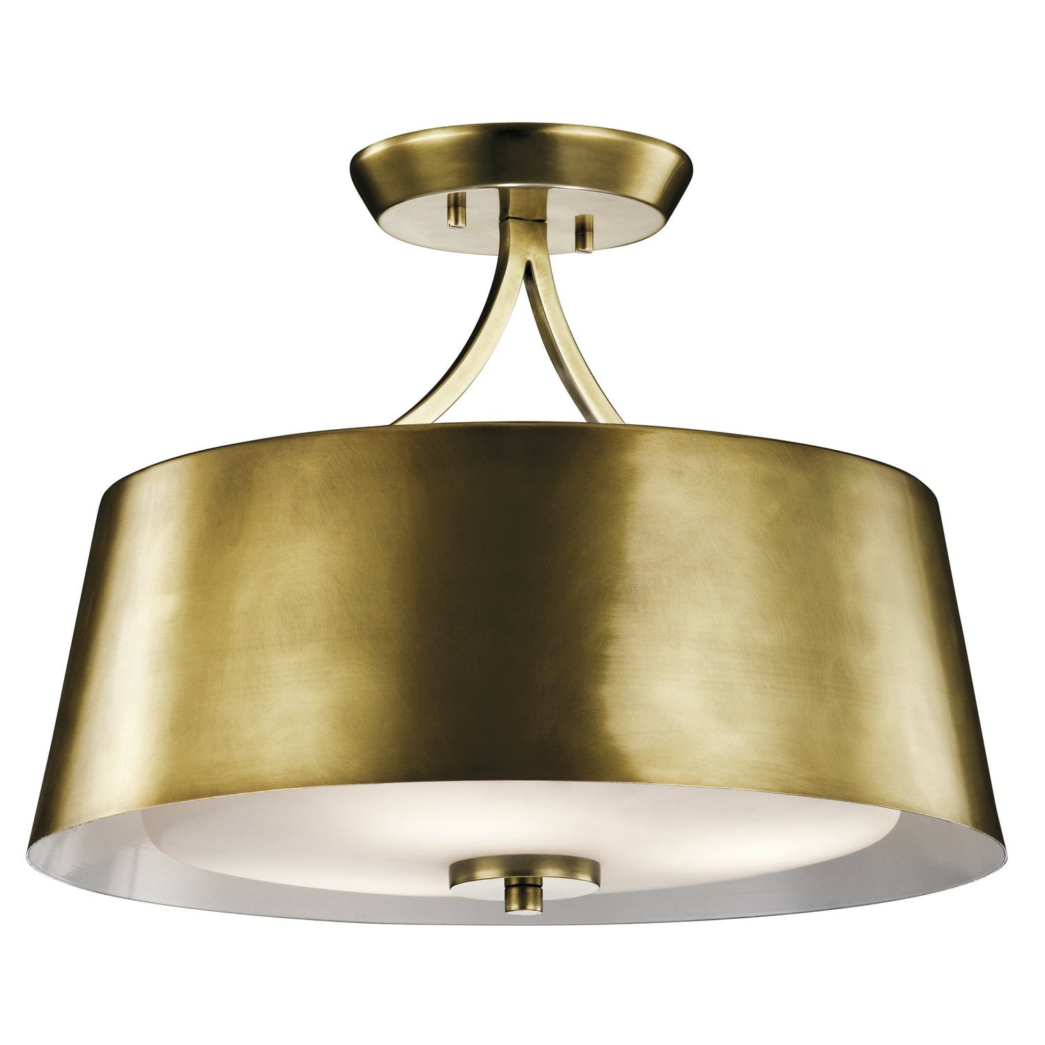 Kichler - 43744NBR - Three Light Pendant/Semi Flush - Maclain - Natural Brass