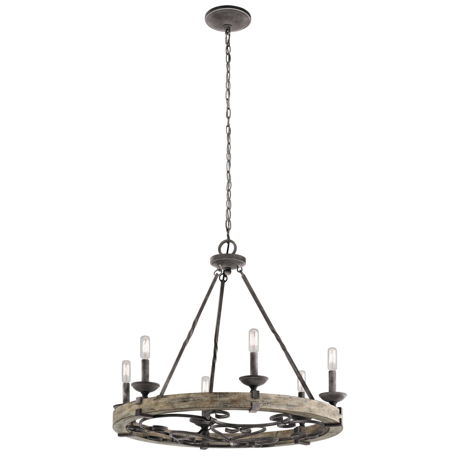Kichler - 43823WZC - Six Light Chandelier - Taulbee - Weathered Zinc