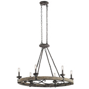 Kichler - 43824WZC - Six Light Chandelier - Taulbee - Weathered Zinc