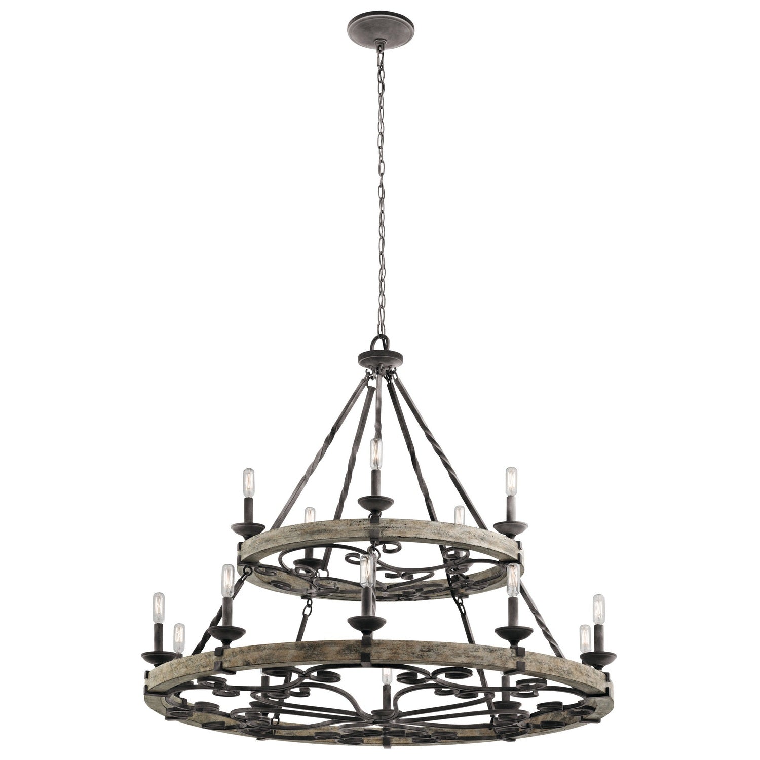 Kichler - 43826WZC - 15 Light Chandelier - Taulbee - Weathered Zinc