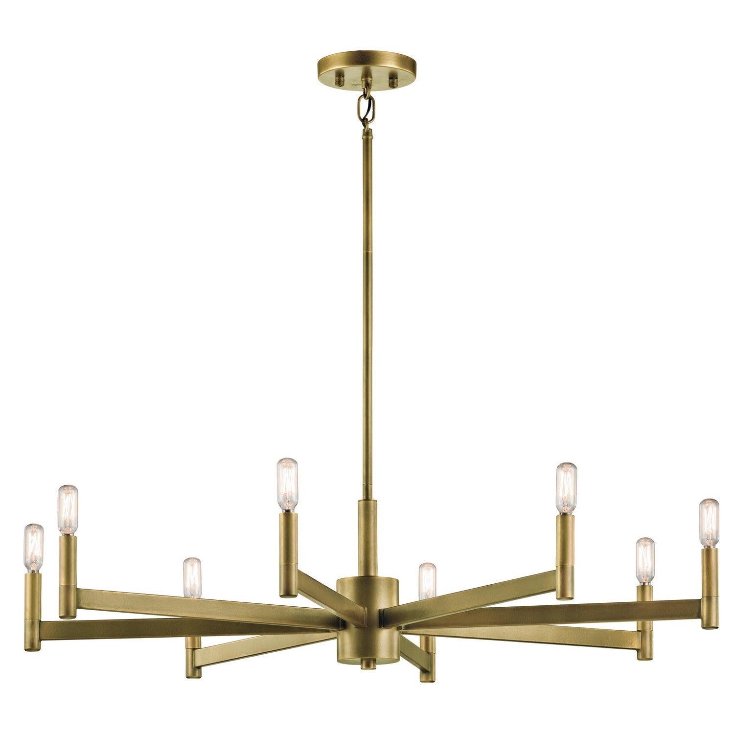 Kichler - 43857NBR - Eight Light Chandelier - Erzo - Natural Brass