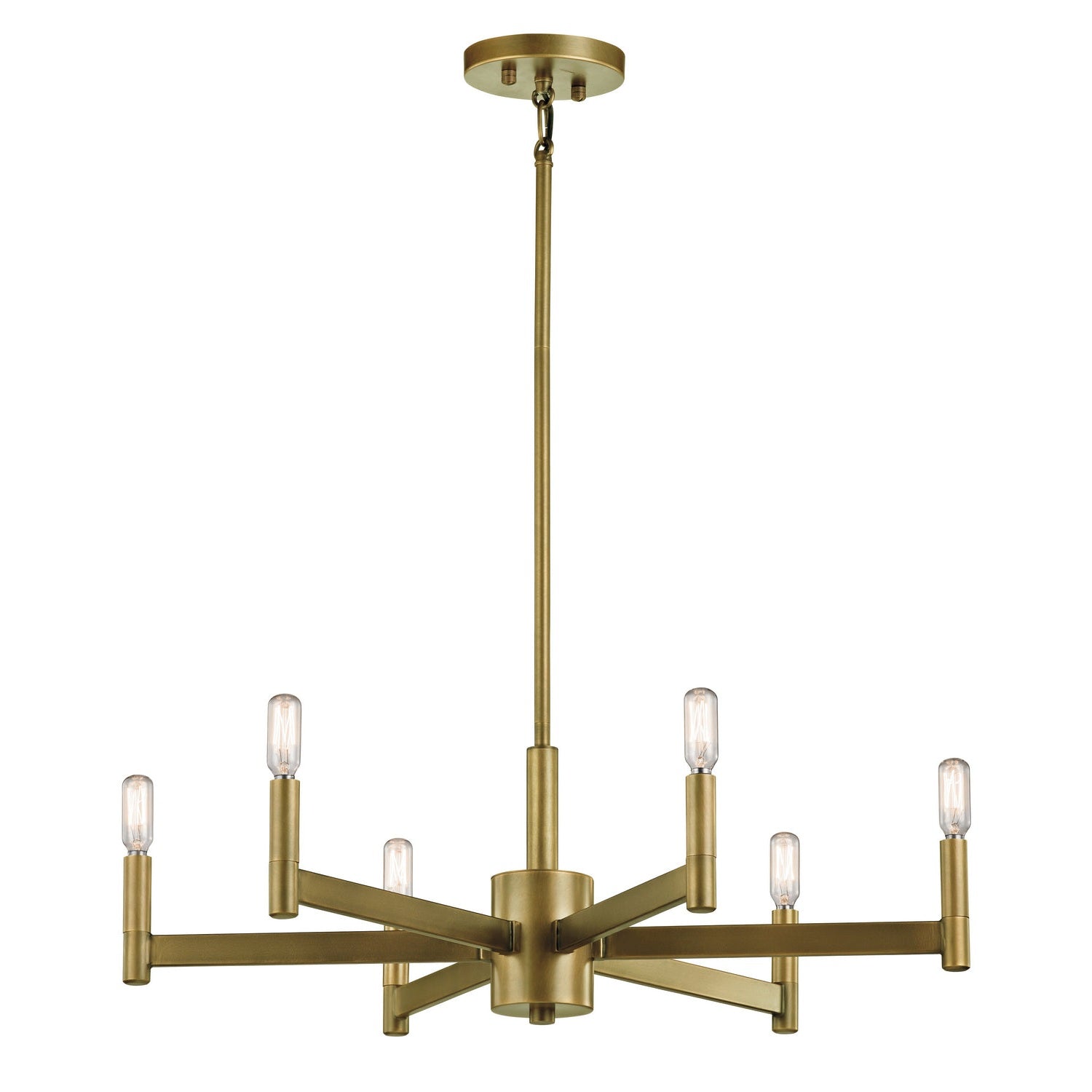 Kichler - 43859NBR - Six Light Chandelier - Erzo - Natural Brass