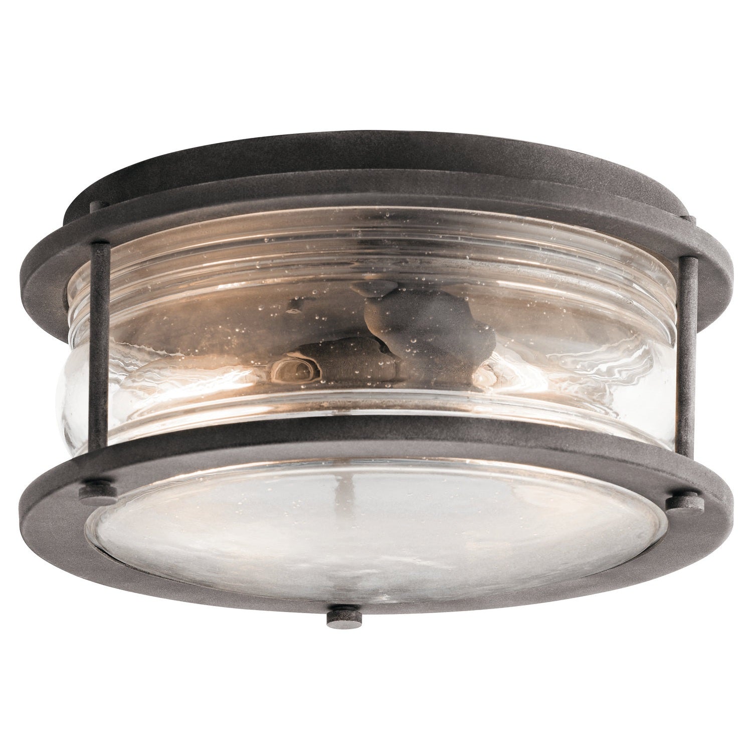 Kichler - 49669WZC - Two Light Outdoor Ceiling Mount - Ashland Bay - Weathered Zinc