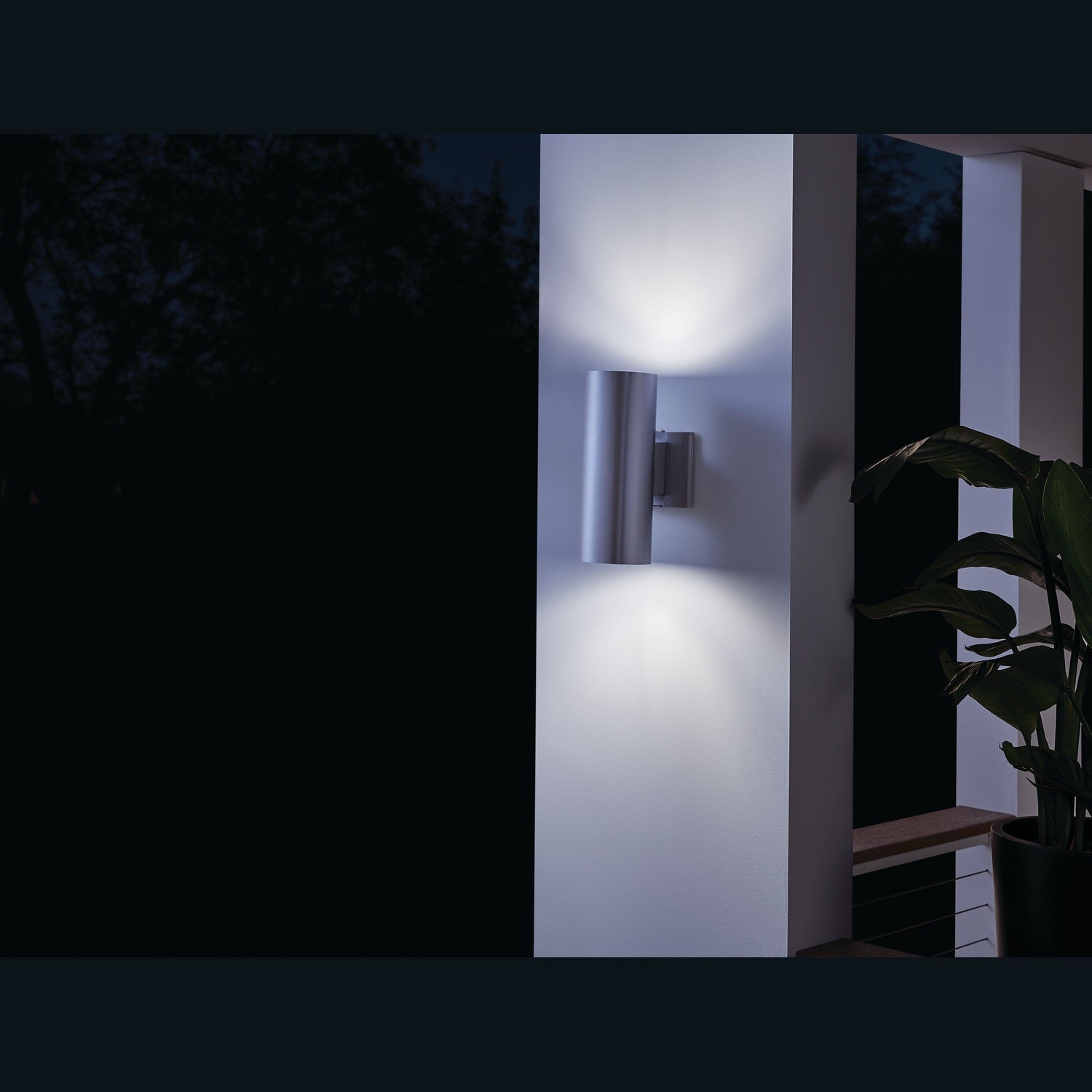 Kichler - 9244BA - Two Light Outdoor Wall Mount - Brushed Aluminum