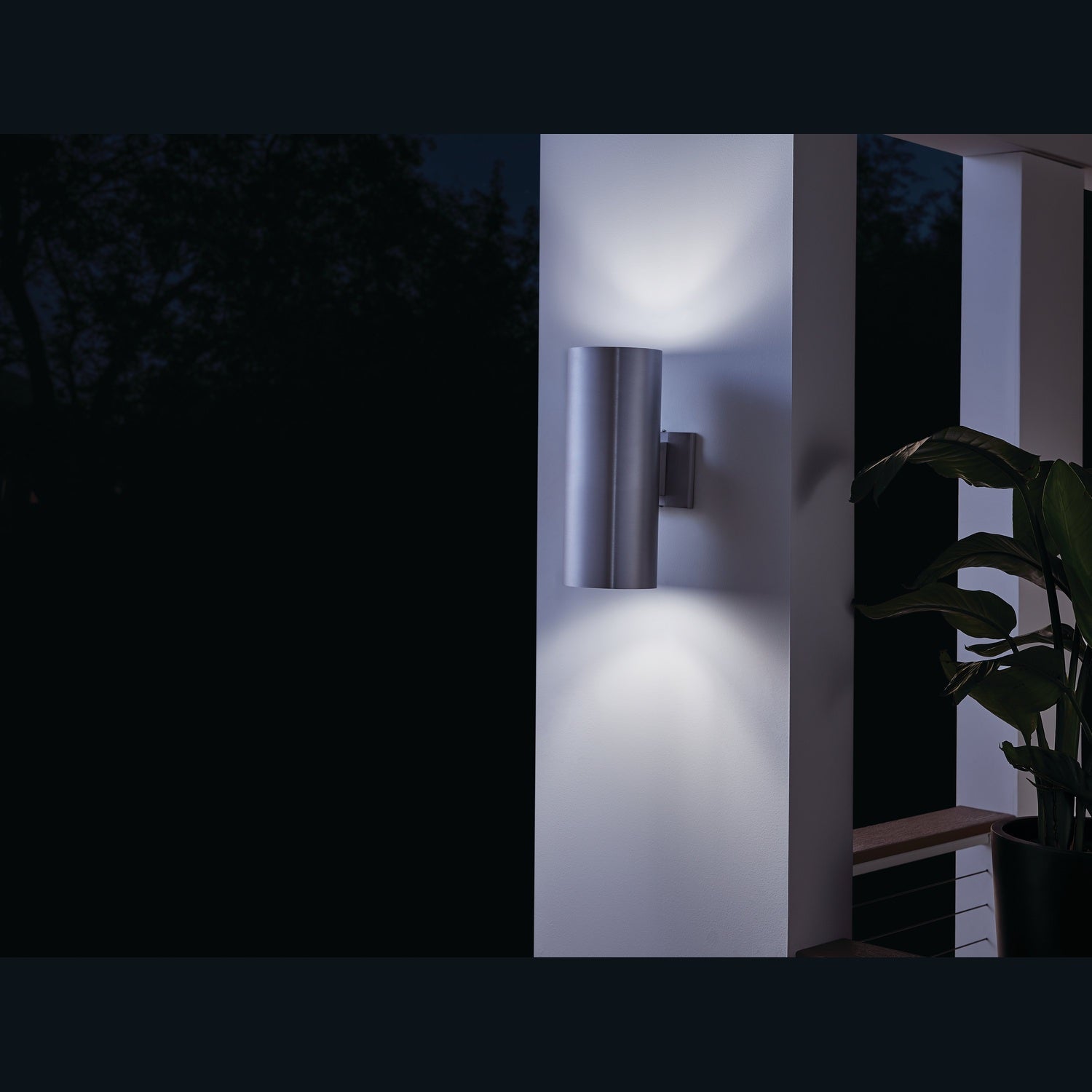 Kichler - 9246BA - Two Light Outdoor Wall Mount - Brushed Aluminum