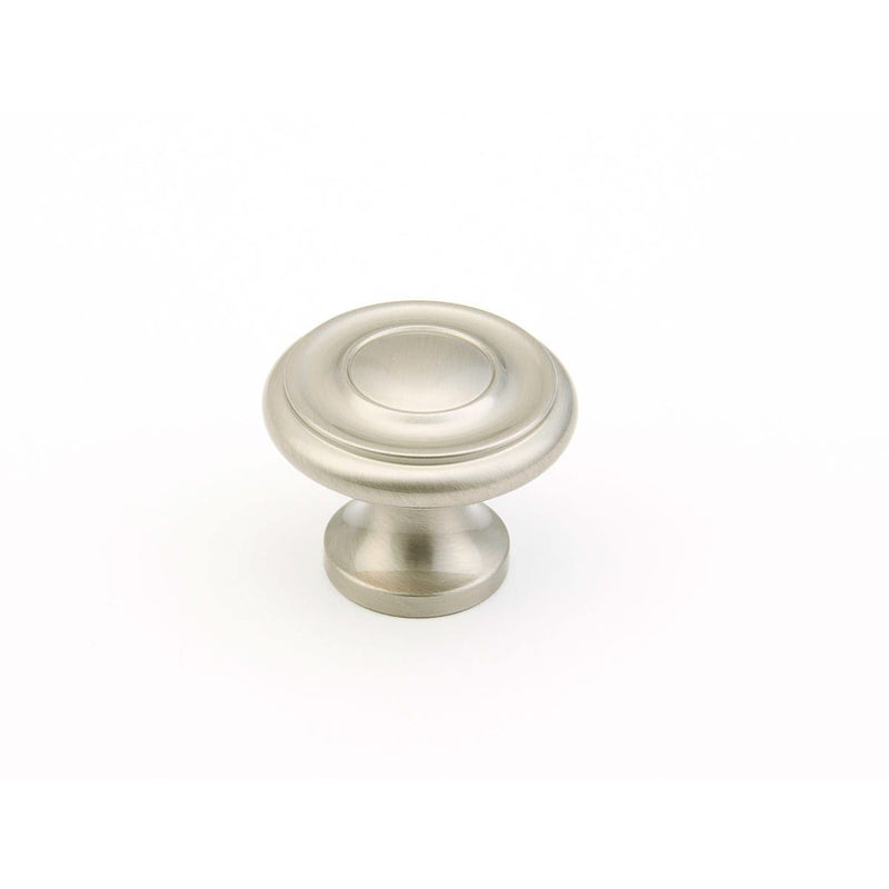 Schaub and Company - 703-15-10PACK - Traditional Designs 1-1/4" Round Mushroom Solid Brass Cabinet Knob - 10 PACK - 10 Pack in Satin Nickel