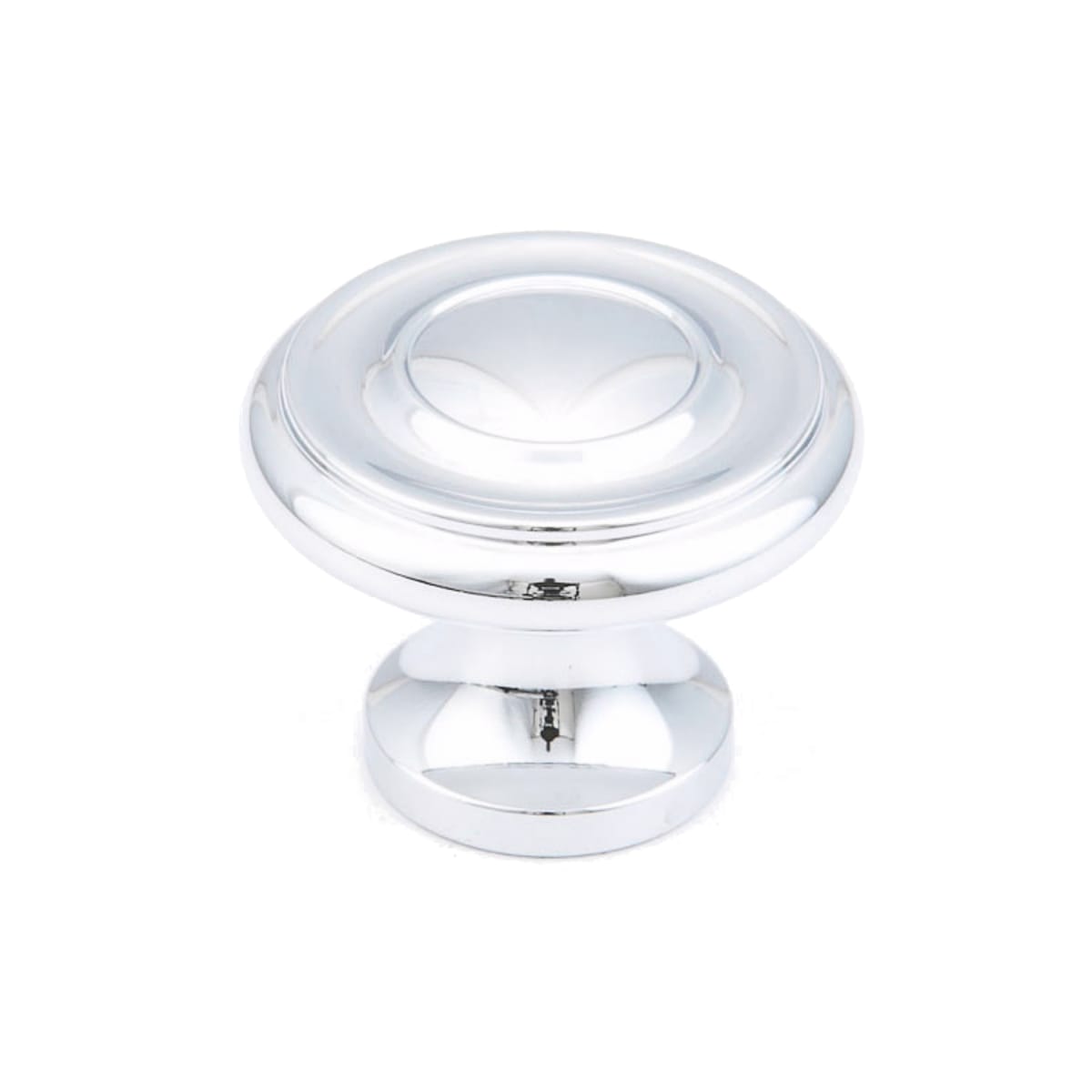 Baroque 1-1/4" Traditional Round Ringed Luxury Solid Brass Mushroom Cabinet Knob / Drawer Knob