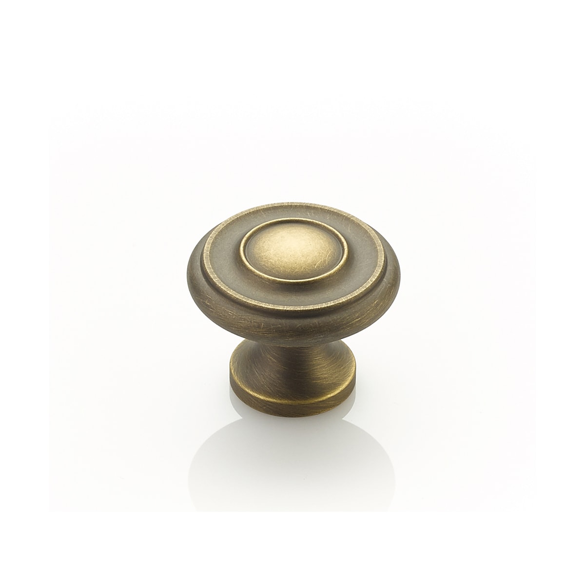 Schaub and Company - 703-ALB-10PACK - Traditional Designs 1-1/4" Round Mushroom Solid Brass Cabinet Knob - 10 PACK - 10 Pack in Antique Light Brass