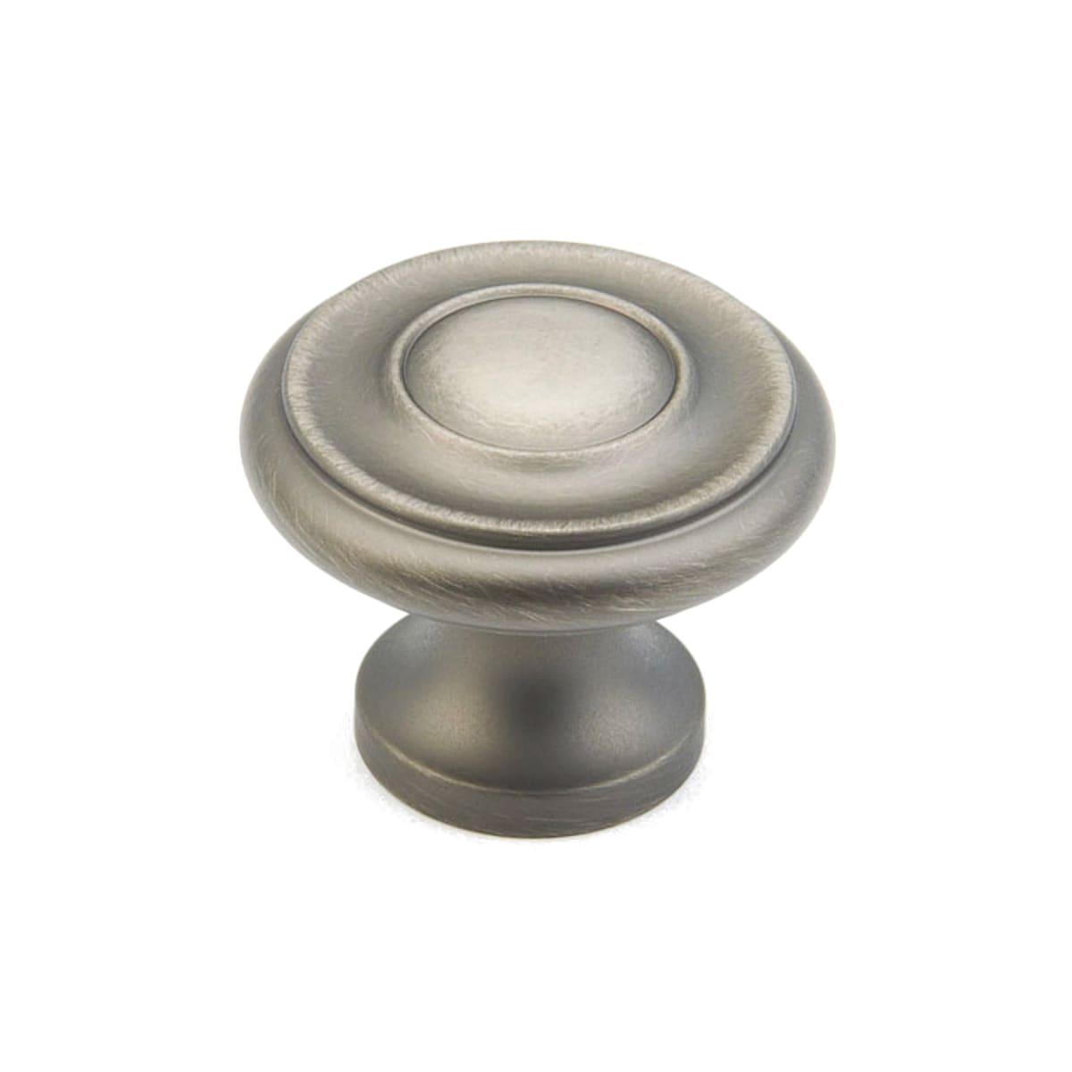 Baroque 1-1/4" Traditional Round Ringed Luxury Solid Brass Mushroom Cabinet Knob / Drawer Knob