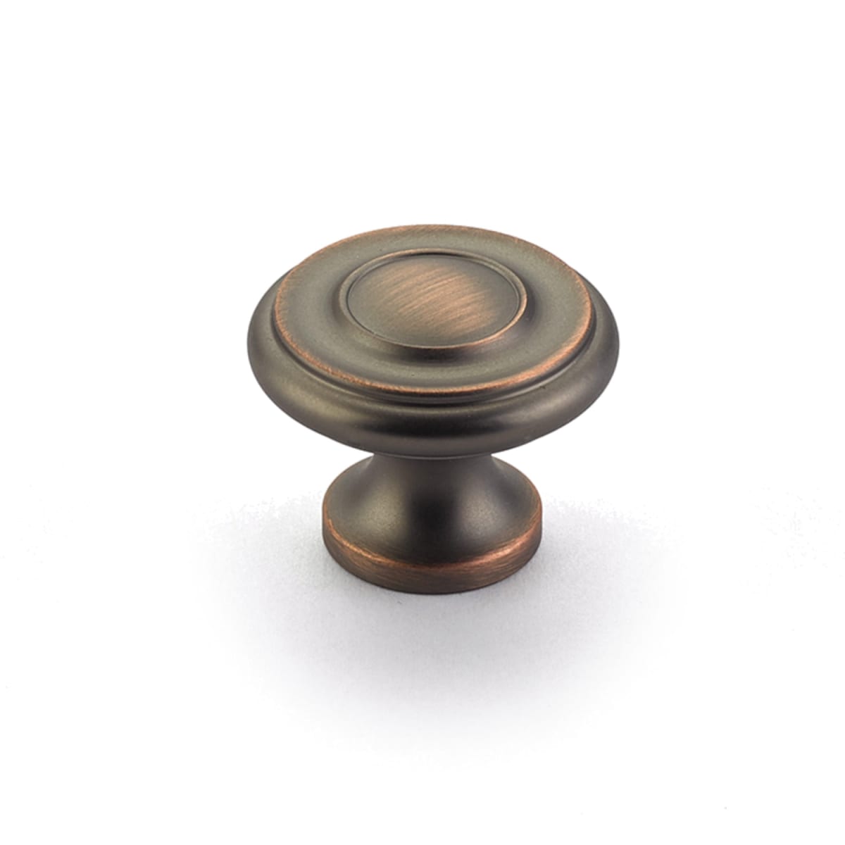 Baroque 1-1/4" Traditional Round Ringed Luxury Solid Brass Mushroom Cabinet Knob / Drawer Knob