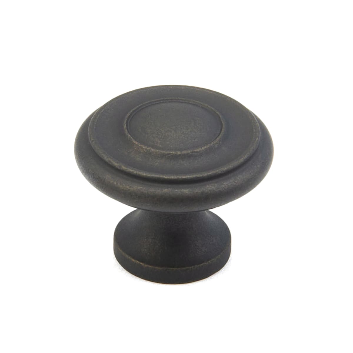 Baroque 1-1/4" Traditional Round Ringed Luxury Solid Brass Mushroom Cabinet Knob / Drawer Knob