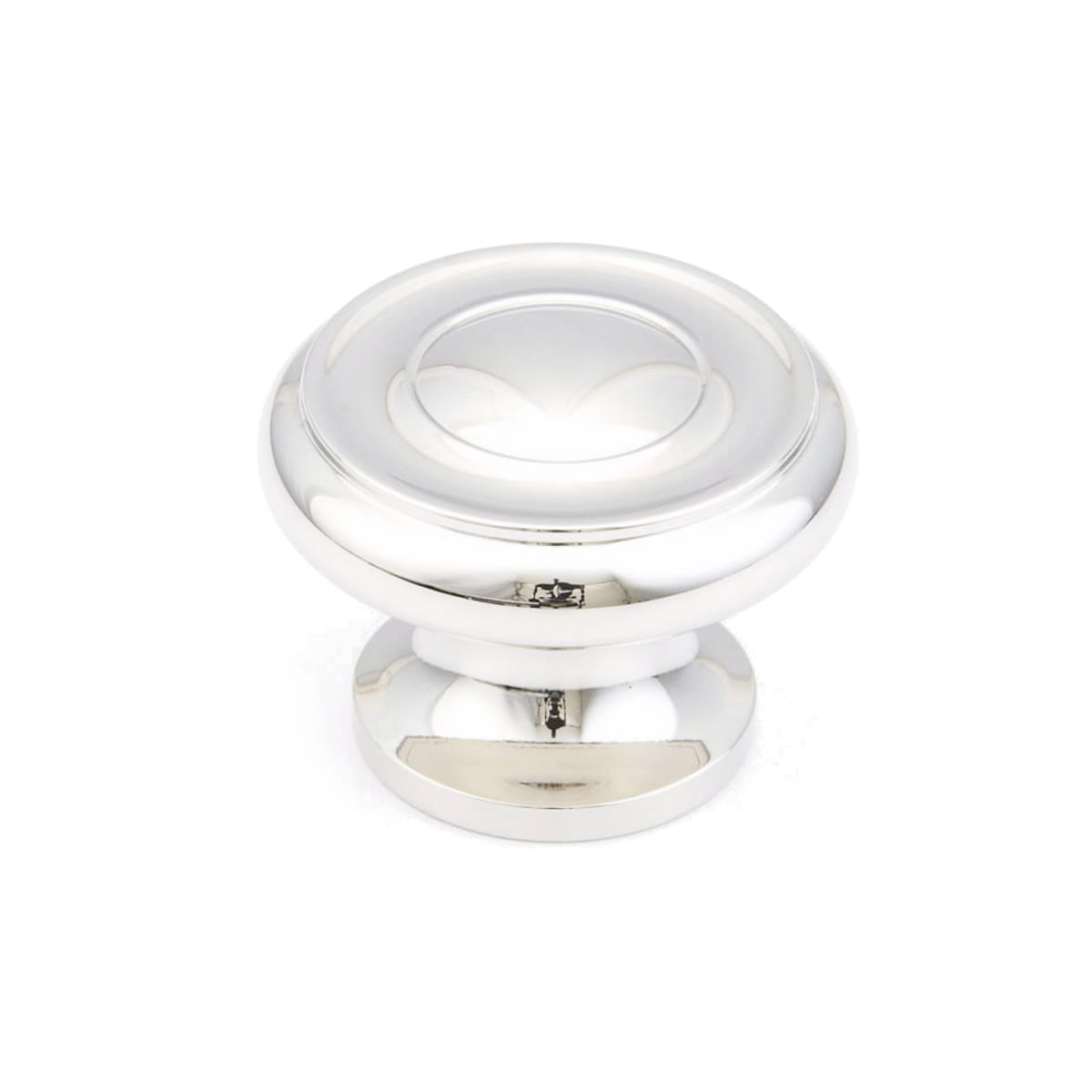 Baroque 1-1/4" Traditional Round Ringed Luxury Solid Brass Mushroom Cabinet Knob / Drawer Knob