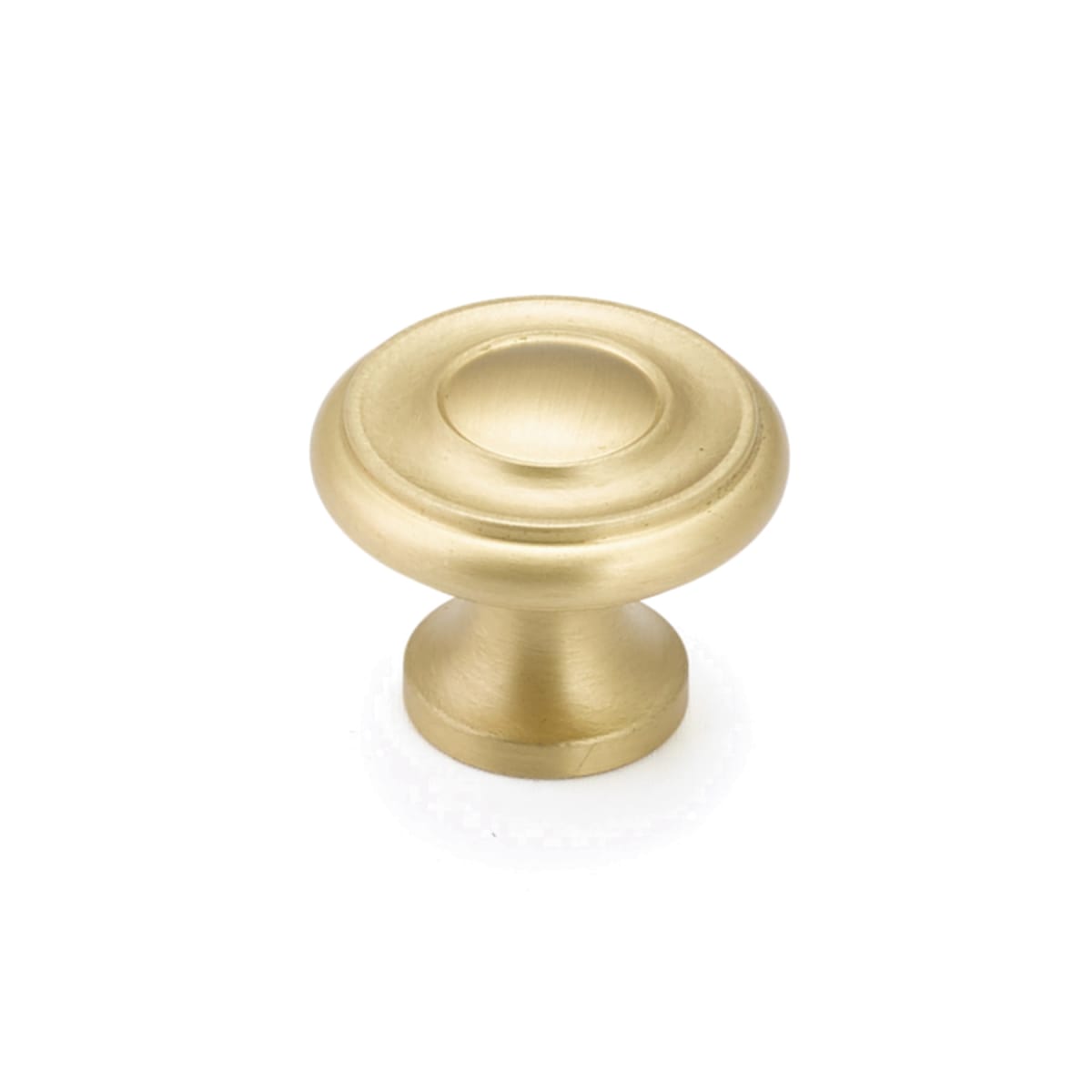 Baroque 1-1/4" Traditional Round Ringed Luxury Solid Brass Mushroom Cabinet Knob / Drawer Knob