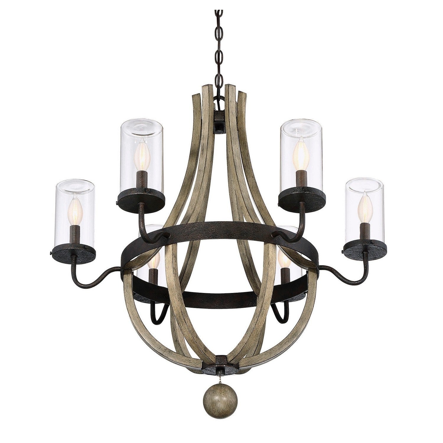 Savoy House - 1-2100-6-70 - Six Light Outdoor Chandelier - Eden - Weathervane