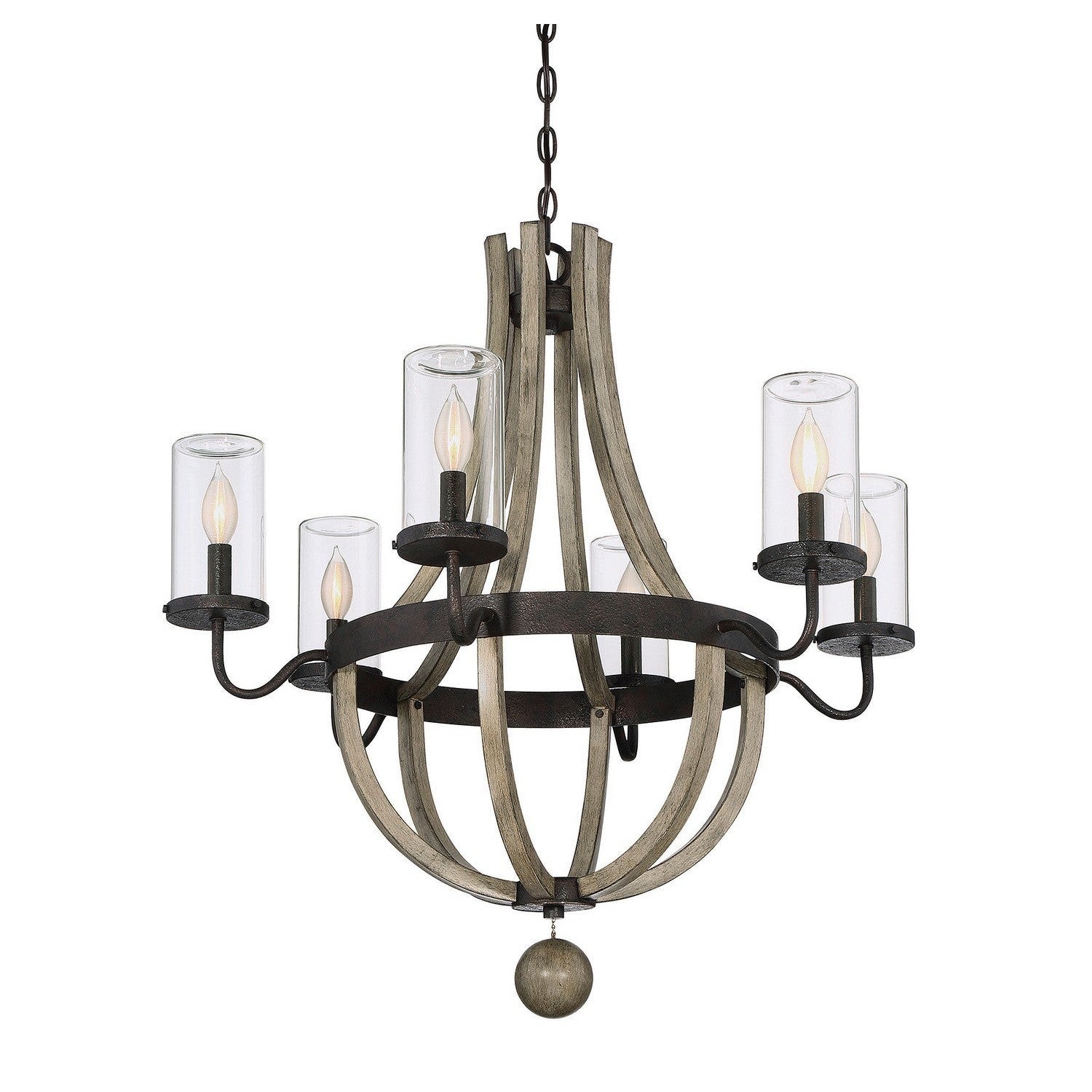 Savoy House - 1-2100-6-70 - Six Light Outdoor Chandelier - Eden - Weathervane
