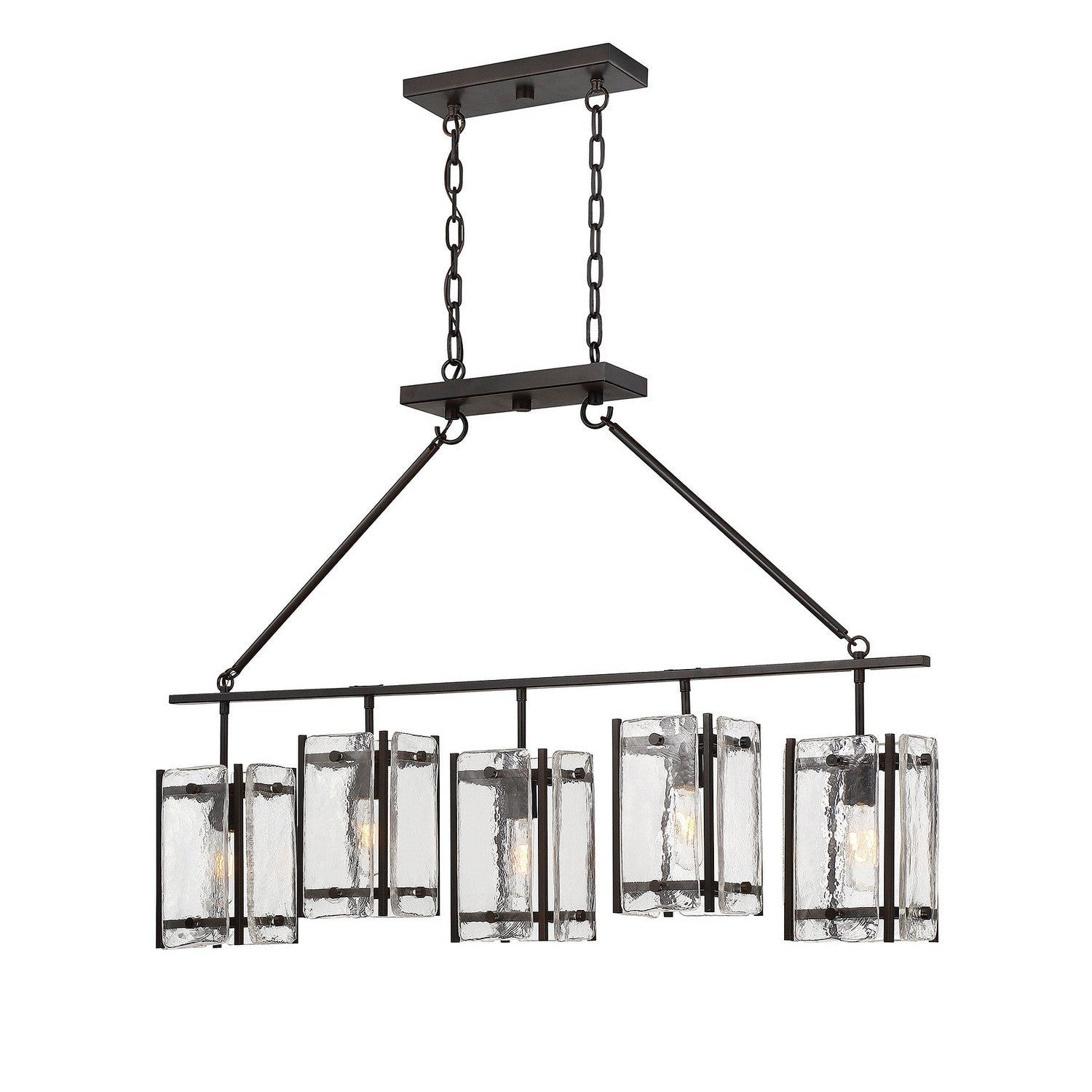 Savoy House - 1-3043-5-13 - Five Light Linear Chandelier - Glenwood - English Bronze