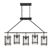 Savoy House - 1-3043-5-13 - Five Light Linear Chandelier - Glenwood - English Bronze