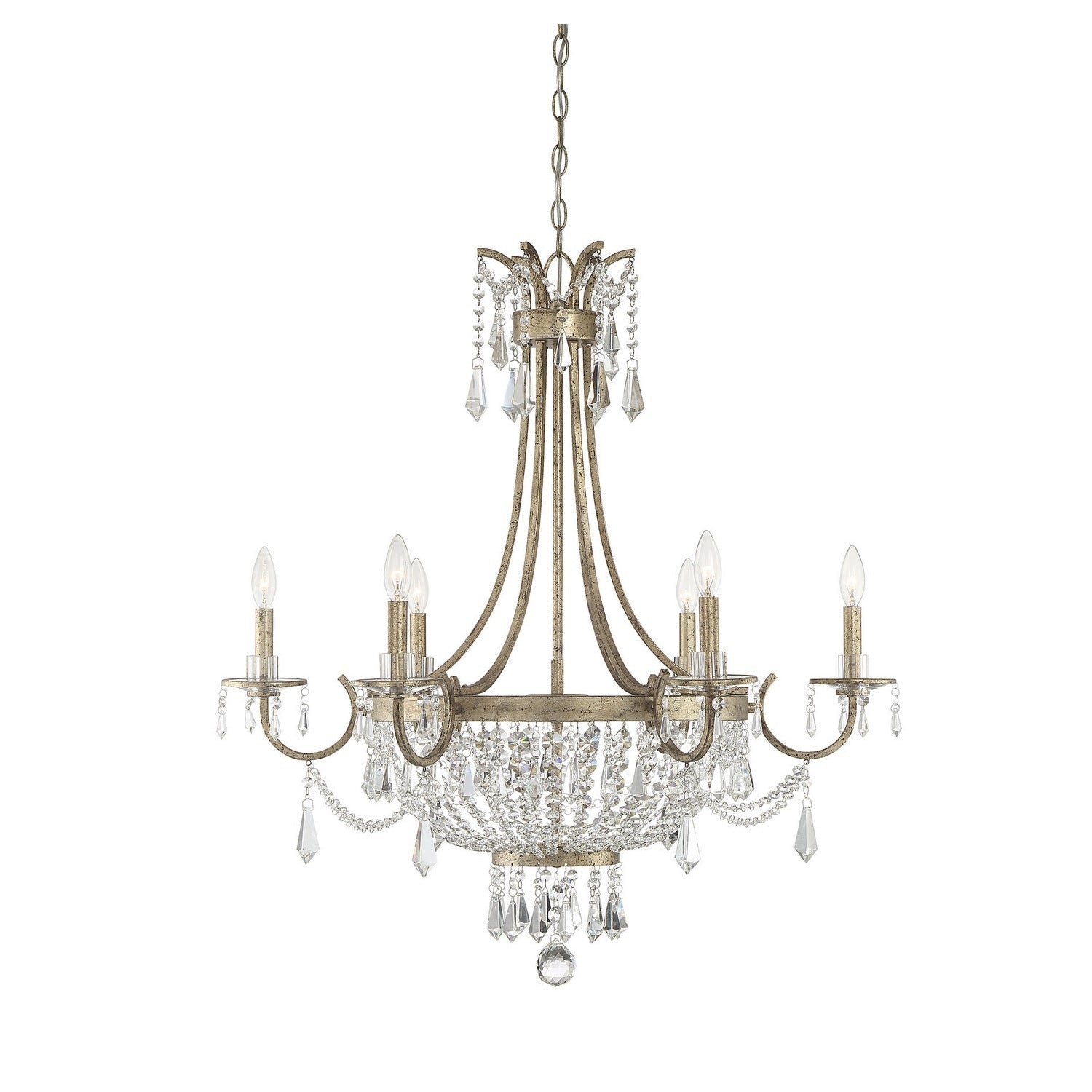 Savoy House - 1-3060-6-60 - Six Light Chandelier - Claiborne - Avalite