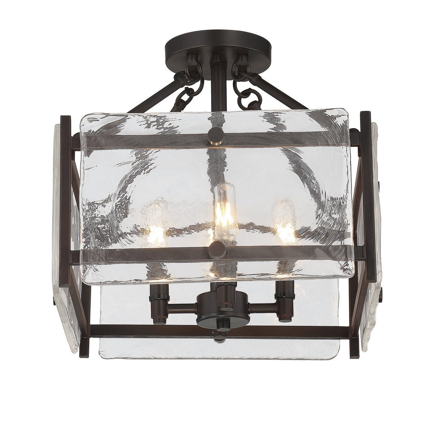 Savoy House - 6-3042-4-13 - Four Light Semi-Flush Mount - Glenwood - English Bronze