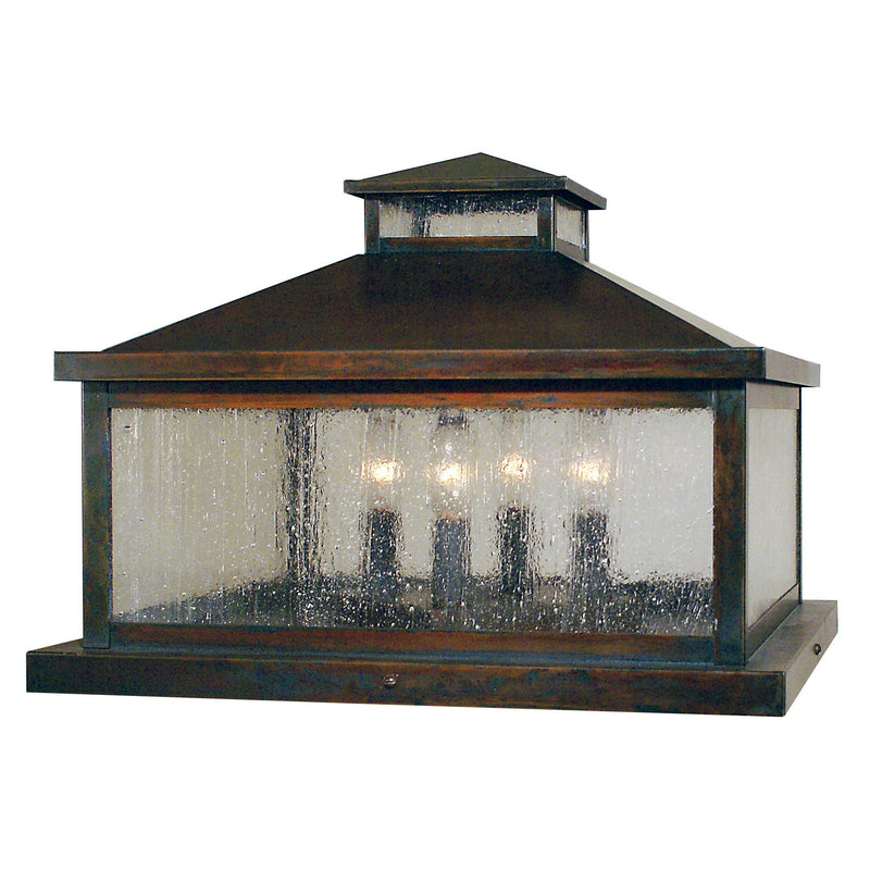 Arroyo - CAC-19CS-RC - Four Light Column Mount - Canterbury - Raw Copper