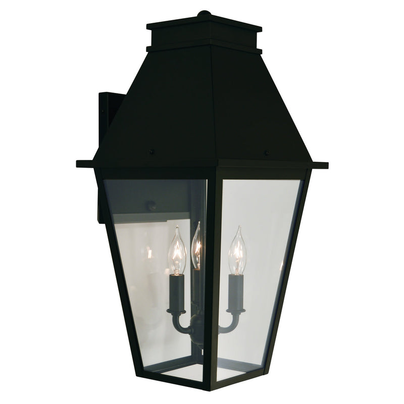 Arroyo - CRB-10CLR-BK - Three Light Wall Mount - Croydon - Satin Black