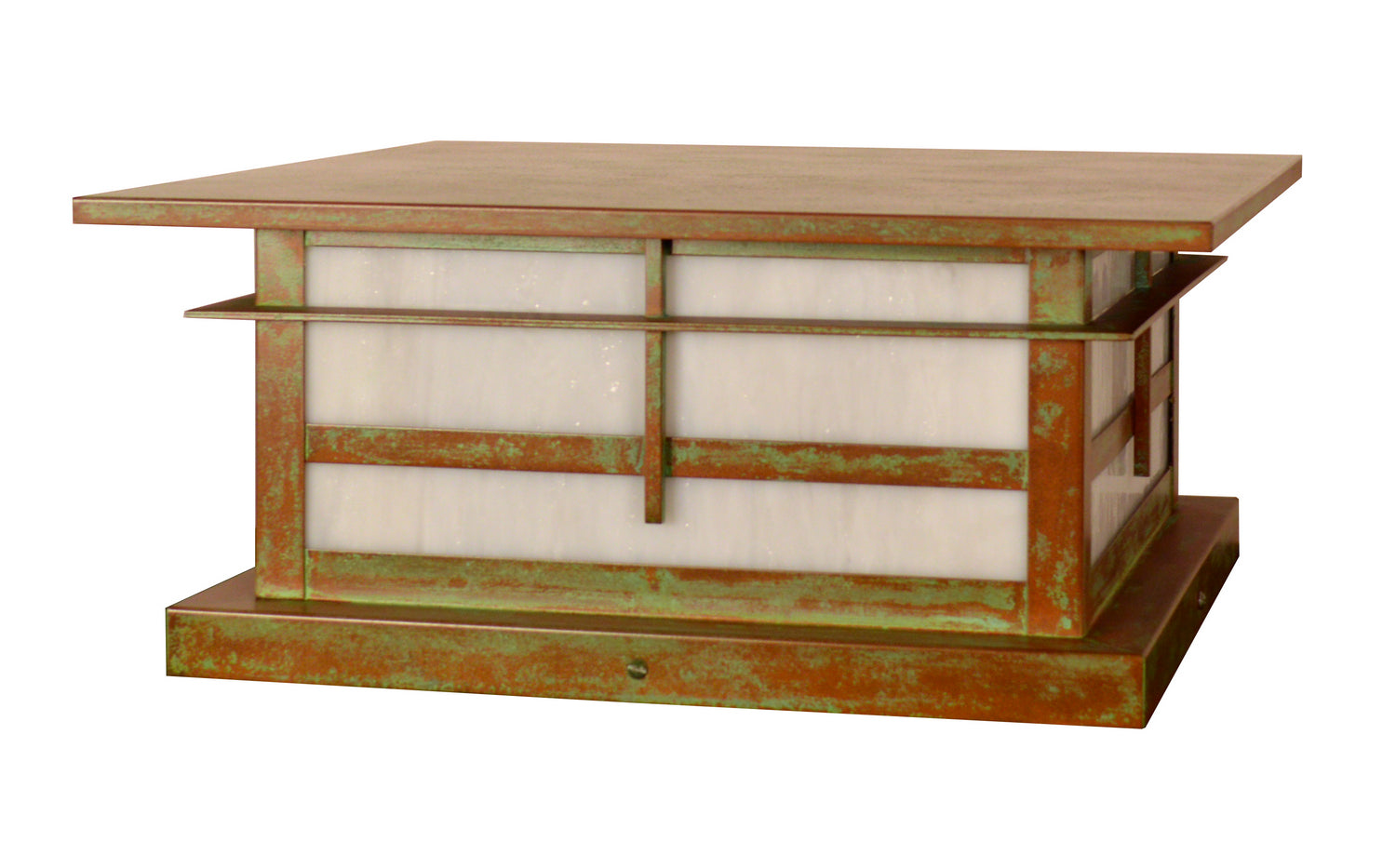 Arroyo - FIC-16WO-VP - One Light Column Mount - Finsbury - Verdigris Patina