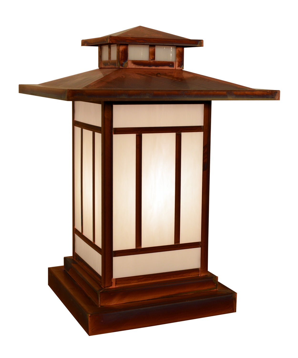 Arroyo - KC-12WO-RC - One Light Column Mount - Kennebec - Raw Copper