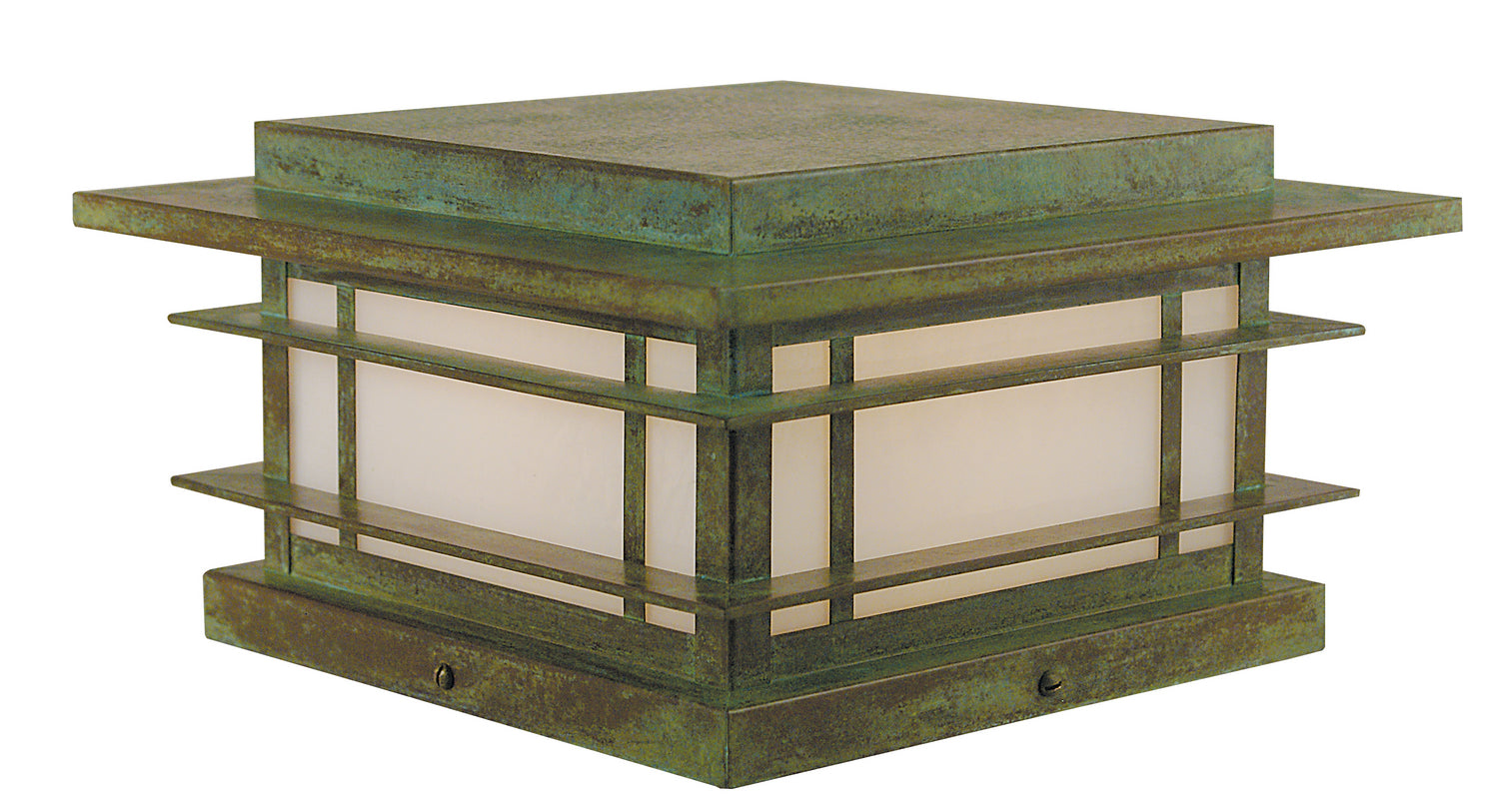 Arroyo - OPC-11WO-VP - One Light Column Mount - Oak Park - Verdigris Patina