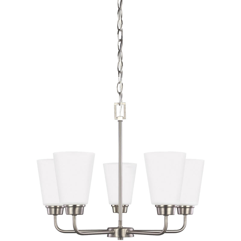 Generation Lighting - 3115205-962 - Five Light Chandelier - Kerrville - Brushed Nickel