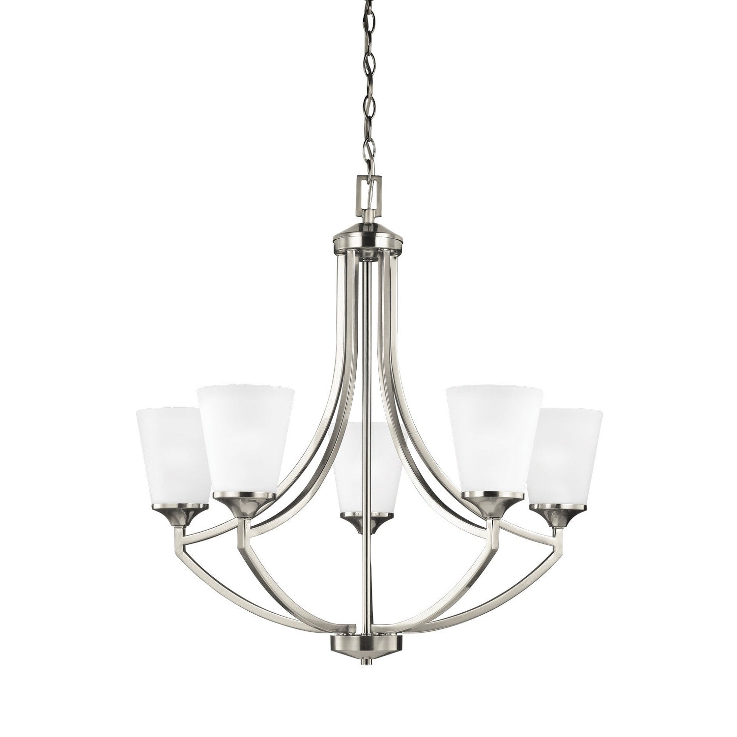 Generation Lighting - 3124505-962 - Five Light Chandelier - Hanford - Brushed Nickel