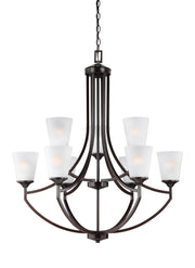 Generation Lighting - 3124509-710 - Nine Light Chandelier - Hanford - Bronze