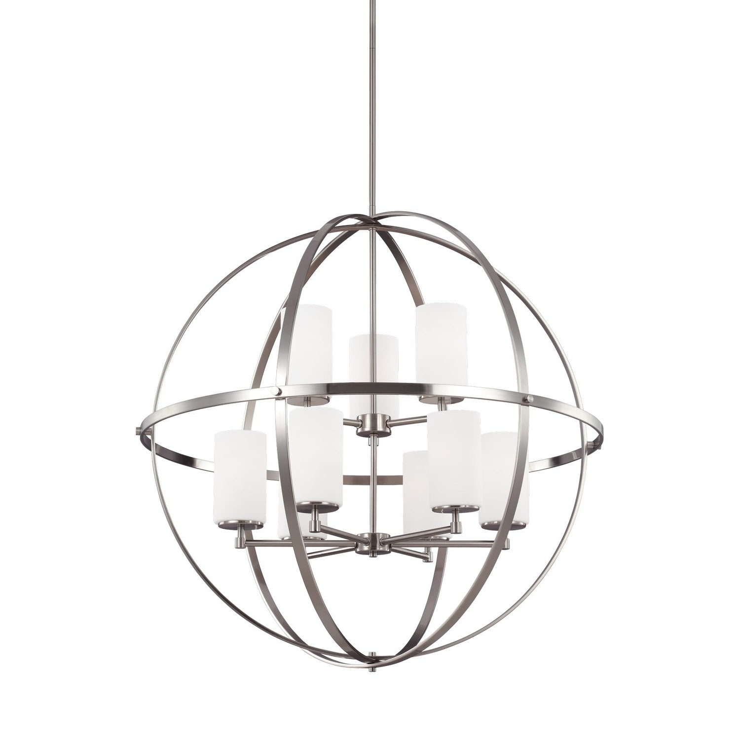 Generation Lighting - 3124609-962 - Nine Light Chandelier - Alturas - Brushed Nickel