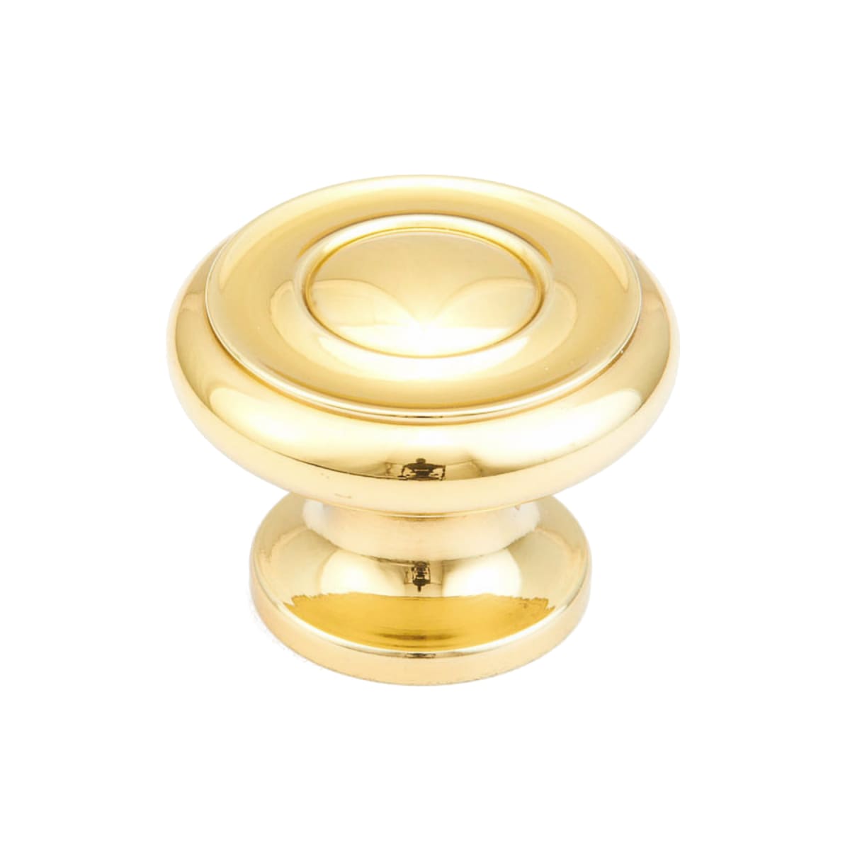 Baroque 1-1/2" Traditional Round Ringed Solid Brass Luxury Cabinet Knob / Drawer Knob