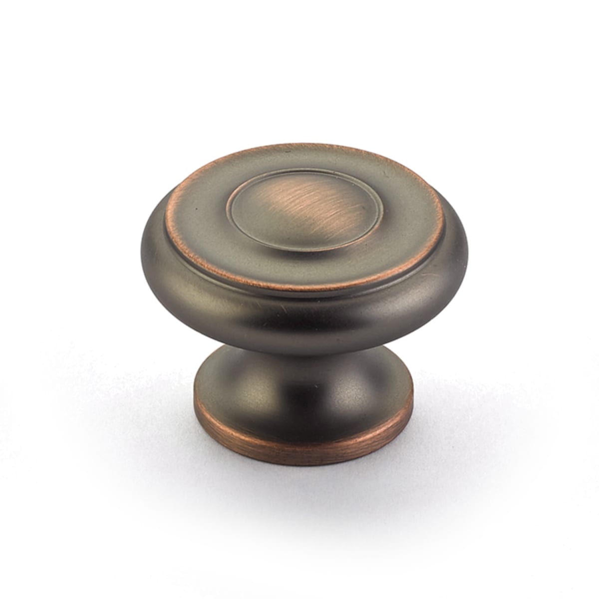 Baroque 1-1/2" Traditional Round Ringed Solid Brass Luxury Cabinet Knob / Drawer Knob