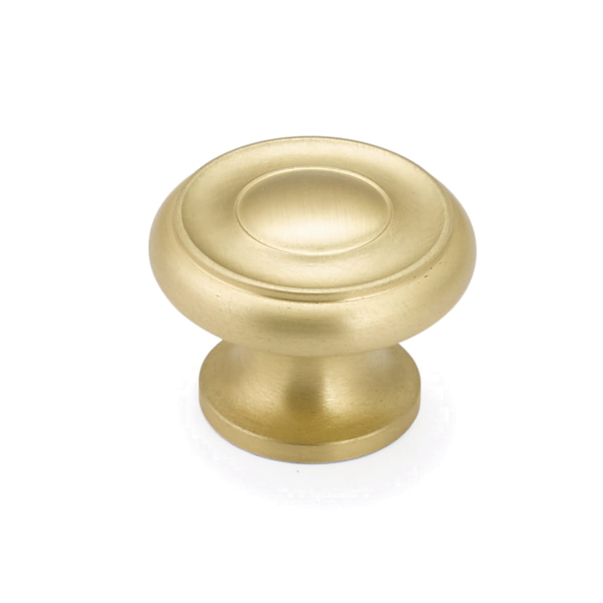 Baroque 1-1/2" Traditional Round Ringed Solid Brass Luxury Cabinet Knob / Drawer Knob