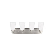 Generation Lighting - 4415204-962 - Four Light Wall / Bath - Kerrville - Brushed Nickel