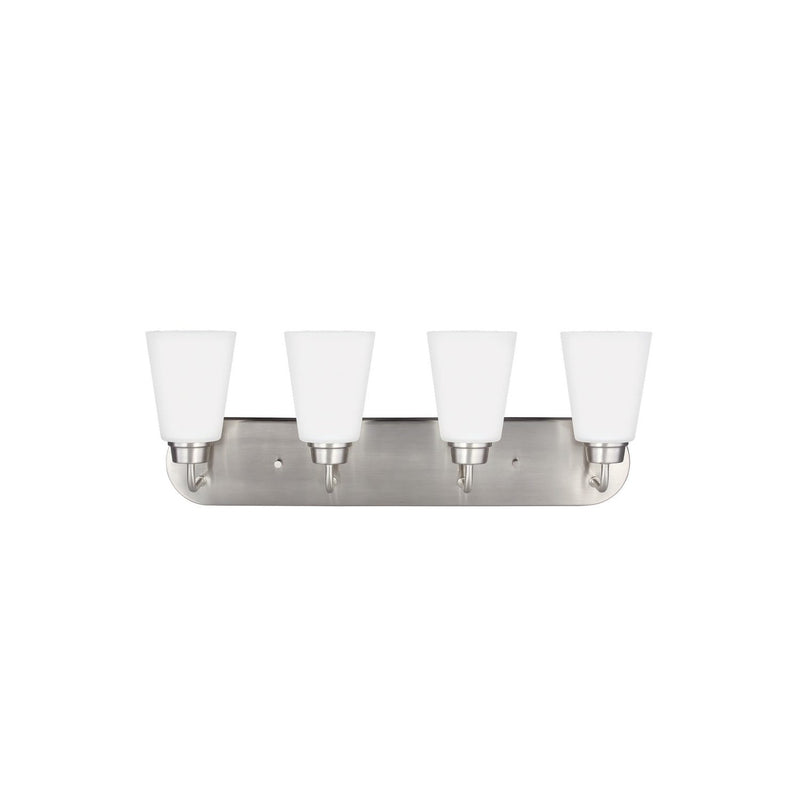 Generation Lighting - 4415204-962 - Four Light Wall / Bath - Kerrville - Brushed Nickel