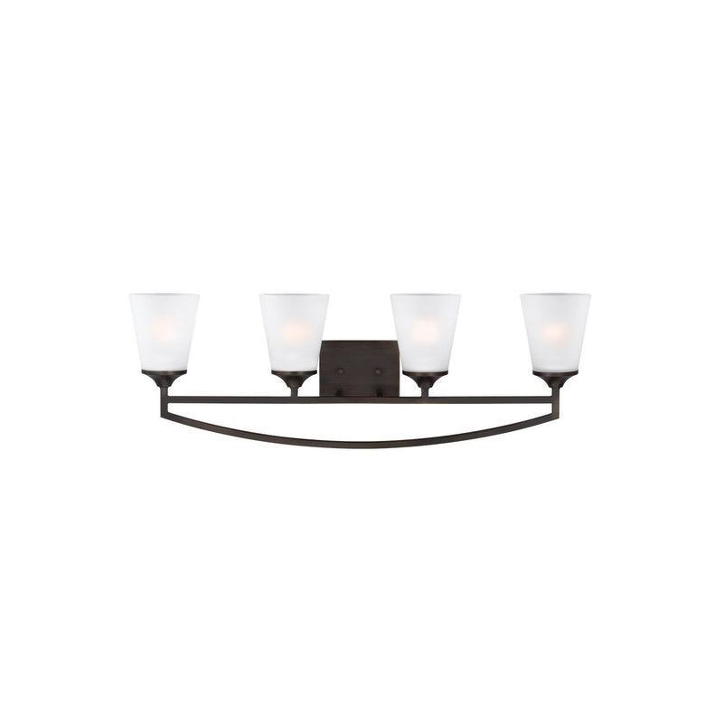 Generation Lighting - 4424504-710 - Four Light Wall / Bath - Hanford - Bronze