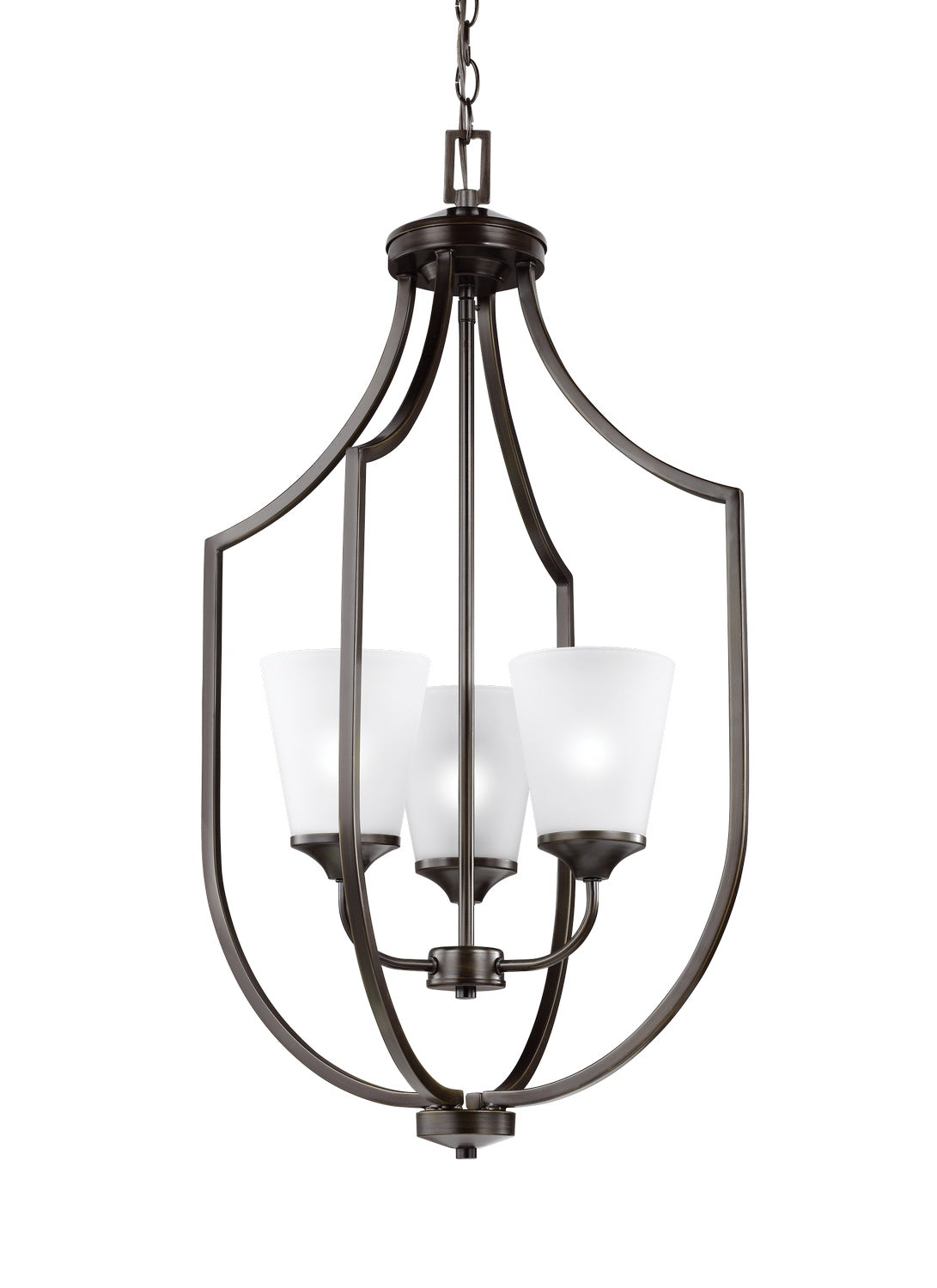 Generation Lighting - 5224503-710 - Three Light Hall / Foyer Pendant - Hanford - Bronze