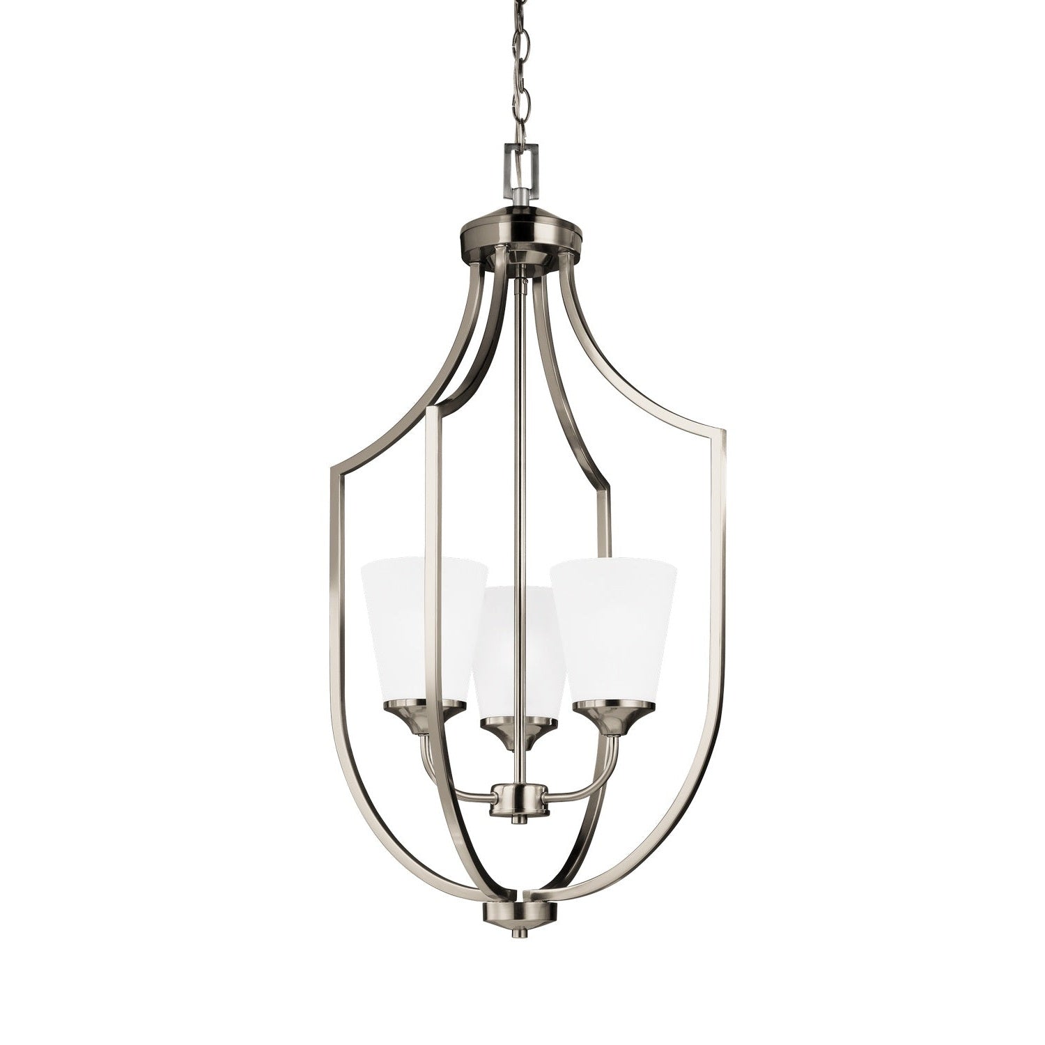 Generation Lighting - 5224503-962 - Three Light Hall / Foyer Pendant - Hanford - Brushed Nickel