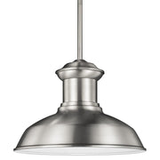 Generation Lighting - 6247701-04 - One Light Outdoor Pendant - Fredricksburg - Satin Aluminum