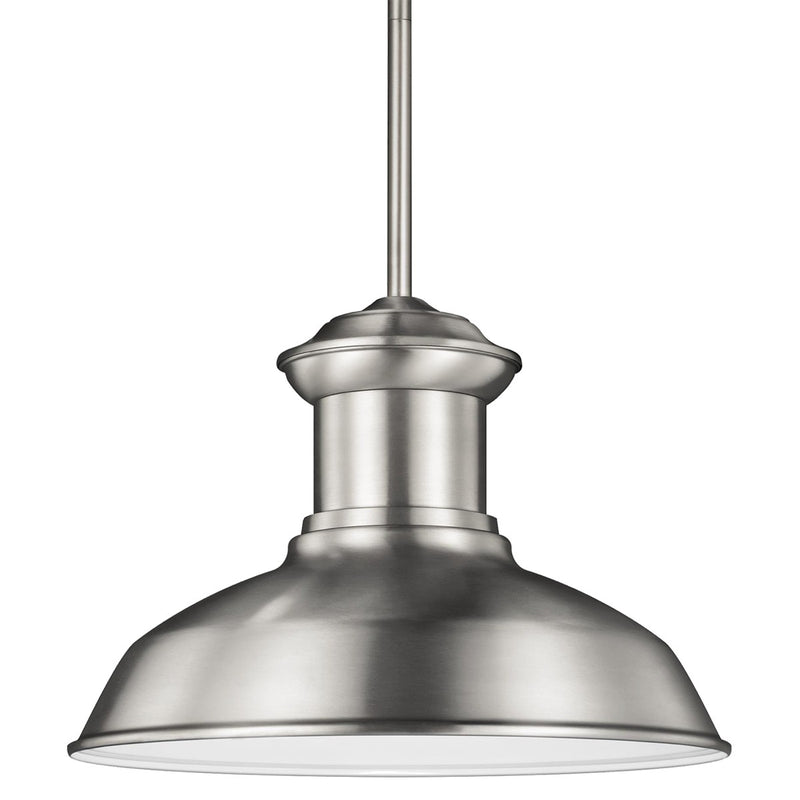 Generation Lighting - 6247701-04 - One Light Outdoor Pendant - Fredricksburg - Satin Aluminum