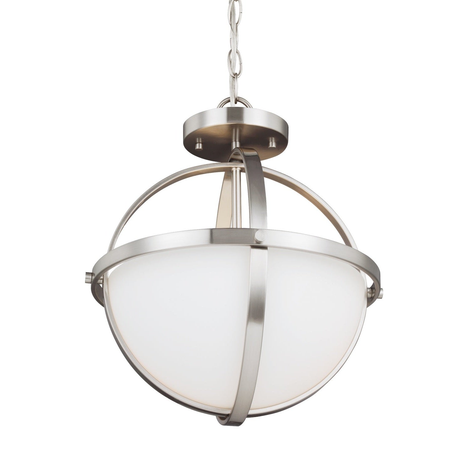 Generation Lighting - 7724602-962 - Two Light Semi-Flush Convertible Pendant - Alturas - Brushed Nickel