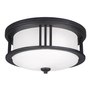 Generation Lighting - 7847902-12 - Two Light Outdoor Flush Mount - Crowell - Black