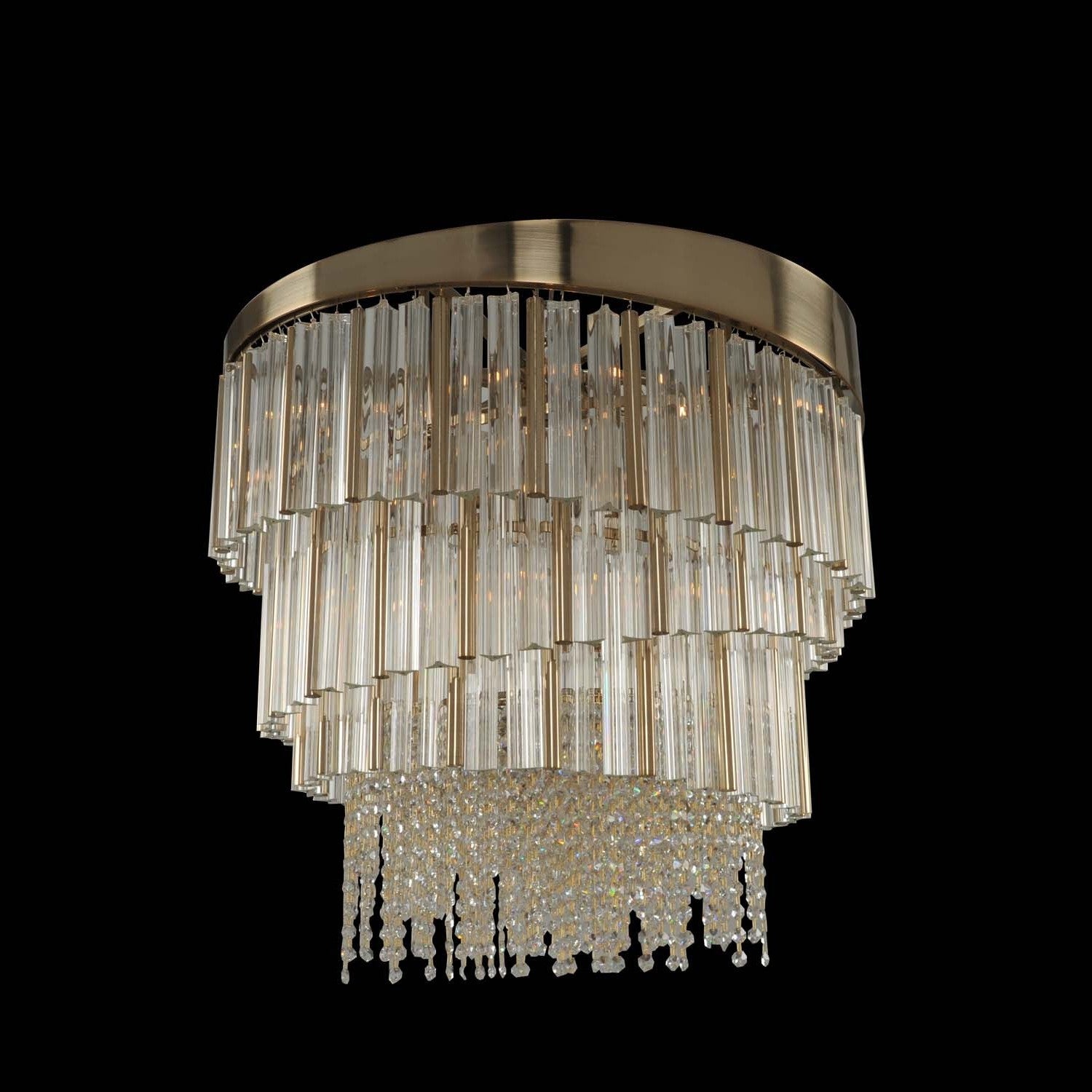 Allegri - 029851-038-FR001 - Nine Light Pendant - Espirali - Brushed Champagne Gold