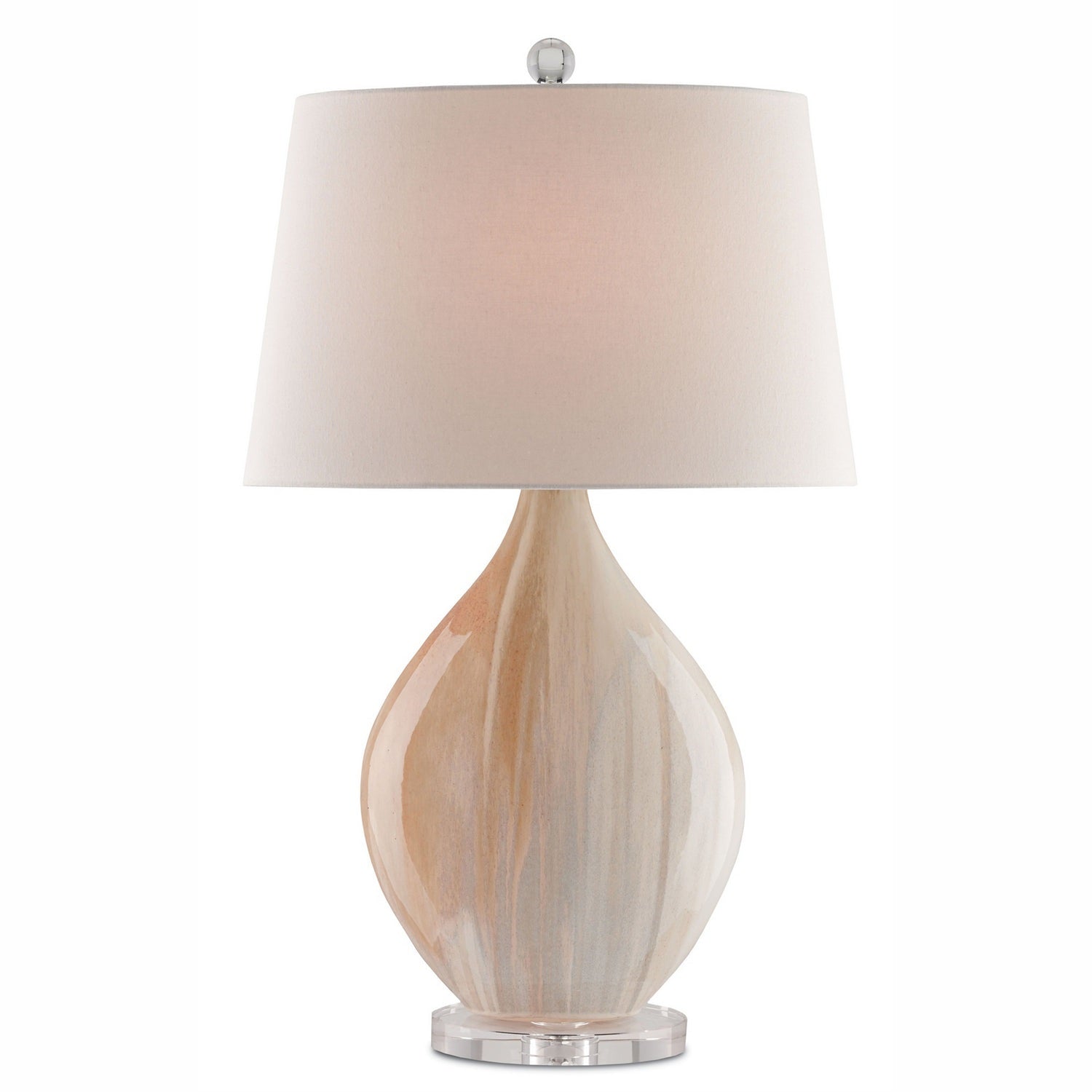 Currey and Company - 6111 - One Light Table Lamp - Opal Blush Table Lamp - Amber