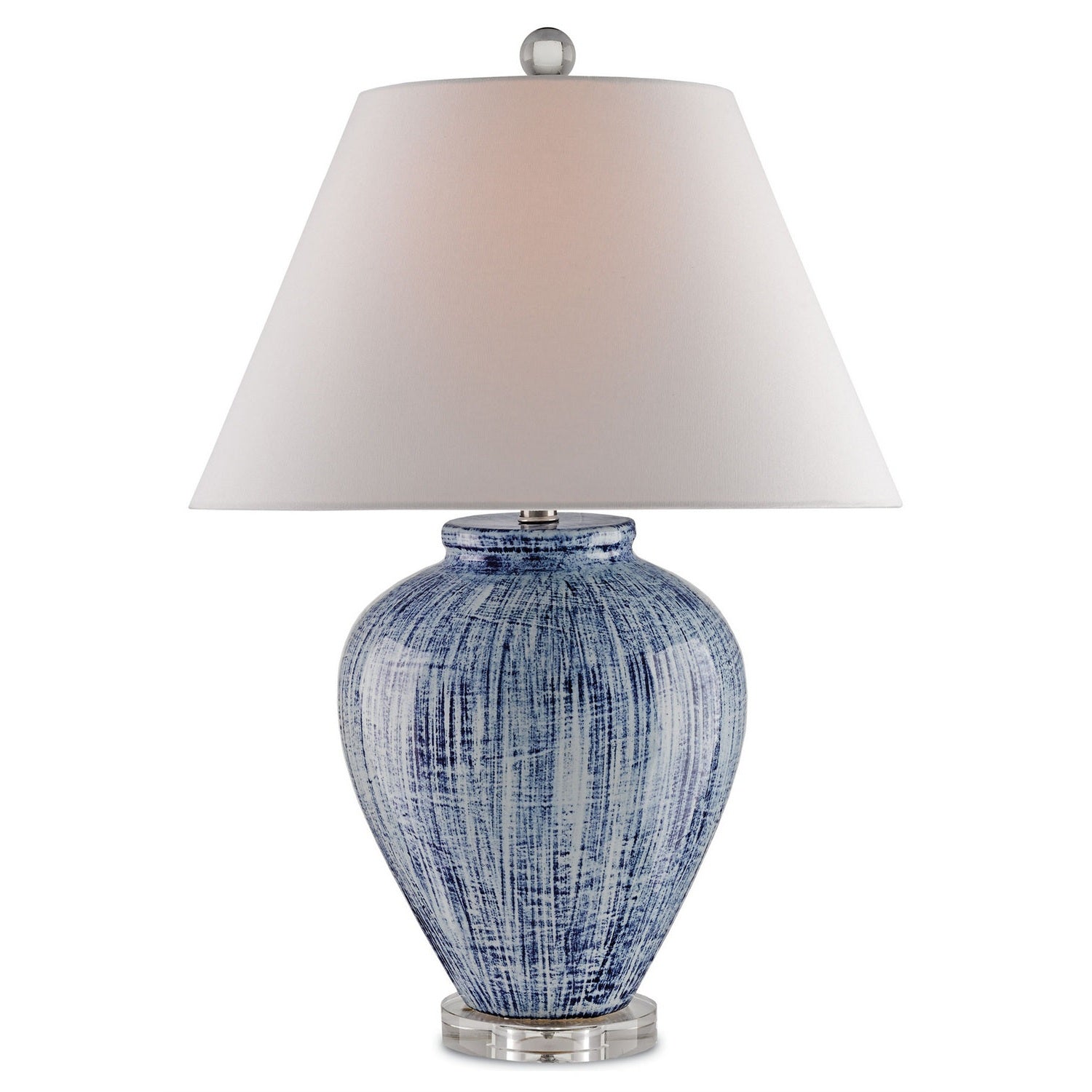 Currey and Company - 6224 - One Light Table Lamp - Malaprop Blue Table Lamp - Blue/White
