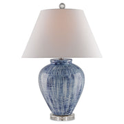 Currey and Company - 6224 - One Light Table Lamp - Malaprop Blue Table Lamp - Blue/White