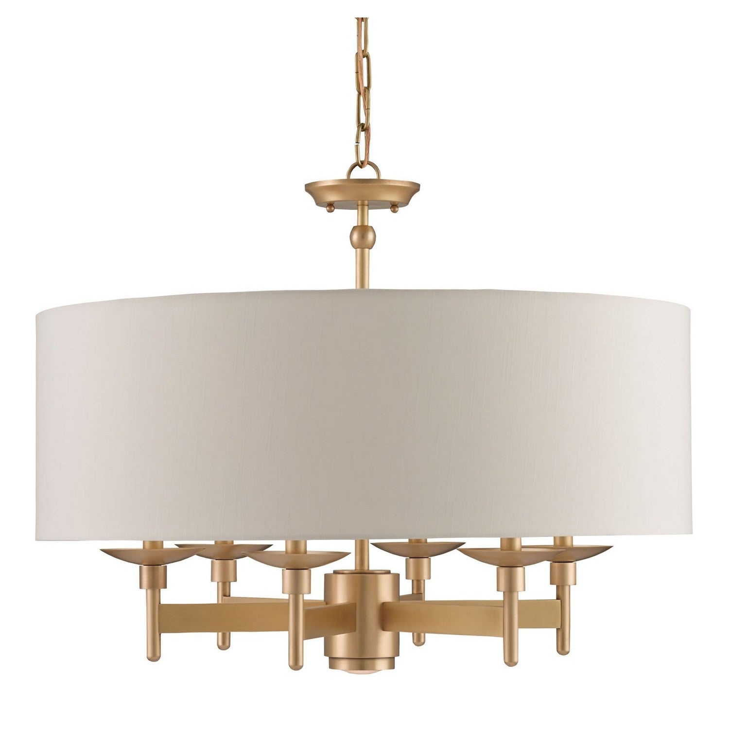 Currey and Company - 9299 - Seven Light Chandelier - Bering Collection - Antique Brass